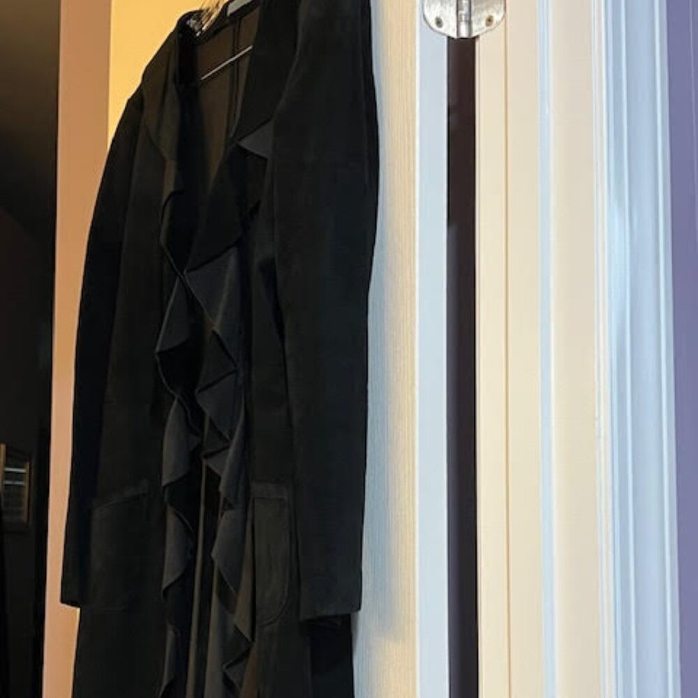 Suede Leather Ruffle Duster - Picture 9 of 9